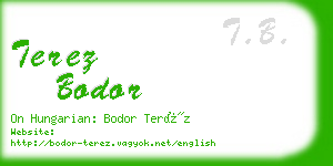 terez bodor business card